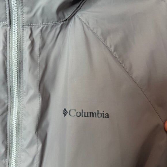 Columbia grey lightweight full-zip waterproof jacket size US XXL - Picture 3 of 9